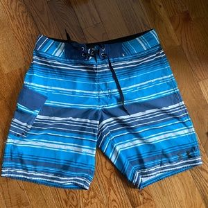 Under Armour Men’s Bathing Suit. Blue stripes